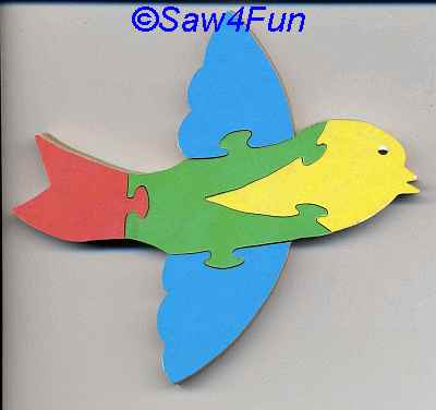 Bird Puzzle Scroll Saw Pattern