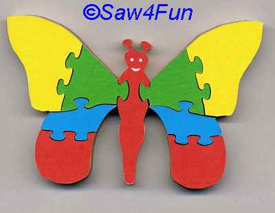 Butterfly #7 Puzzle Scroll Saw Pattern