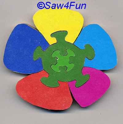 Flower #14 Puzzle Scroll Saw Pattern