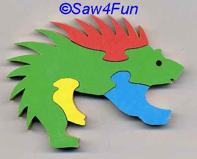 Hedge Hog Puzzle Scroll Saw Pattern