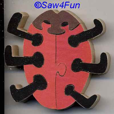 Ladybug Puzzle Scroll Saw Pattern