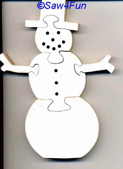 Snowman Puzzle Scroll Saw Pattern