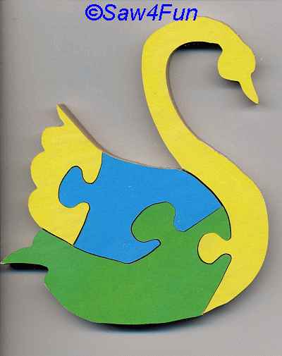 Swan Puzzle Scroll Saw Pattern