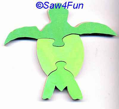 Turtle #43 Puzzle Scroll Saw Pattern