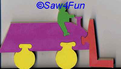 Forklift Puzzle Scroll Saw Pattern