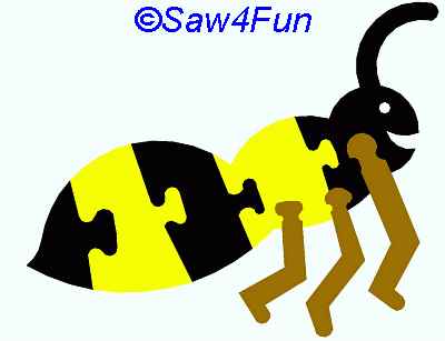 Bee Puzzle Scroll Saw Pattern