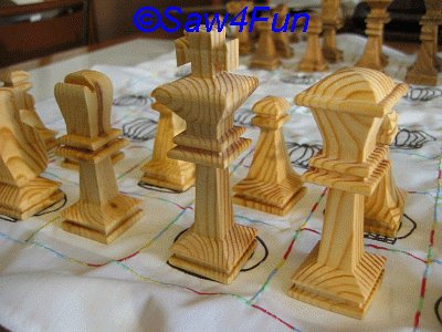 Large Chess Players Scroll Saw Pattern