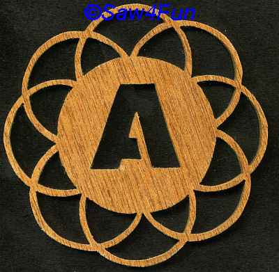Alphabet #2 Coaster Scroll Saw Pattern