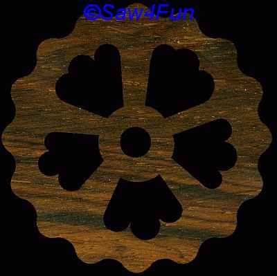 Flower #3R Coaster Scroll Saw Pattern