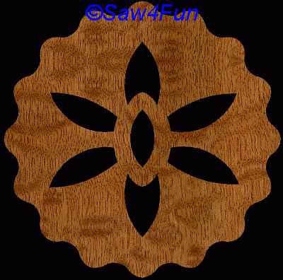 Flower #5R Coaster Scroll Saw Pattern