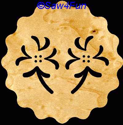 Flower #6R Coaster Scroll Saw Pattern