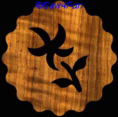 Flower #9R Coaster Scroll Saw Pattern