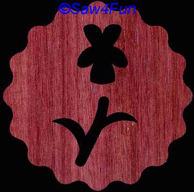 Flower #10R Coaster Scroll Saw Pattern