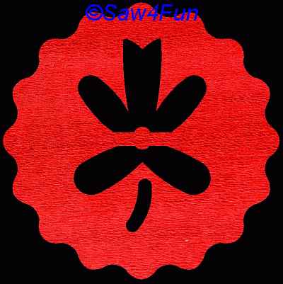 Flower #12R Coaster Scroll Saw Pattern