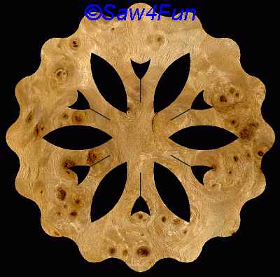 Flower #30R Coaster Scroll Saw Pattern