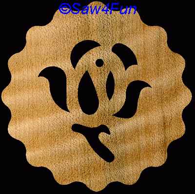 Flower #32R Coaster Scroll Saw Pattern