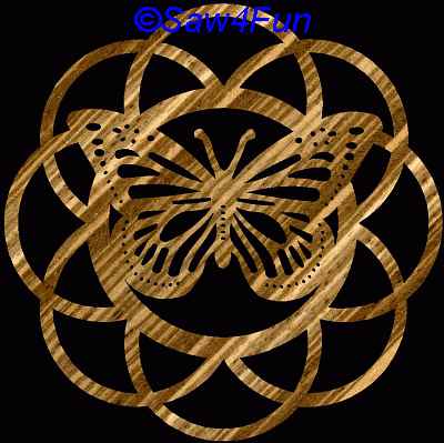 Butterfly #3 Coaster Scroll Saw Pattern