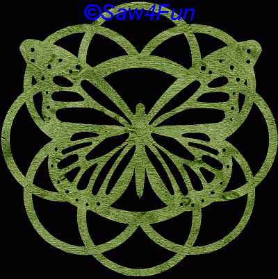 Butterfly #17 Coaster Scroll Saw Pattern