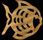 Fish #6 Coaster Scroll Saw Pattern