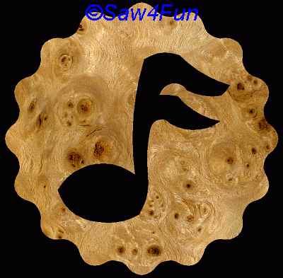 Musical Note #5 Coaster Scroll Saw Pattern