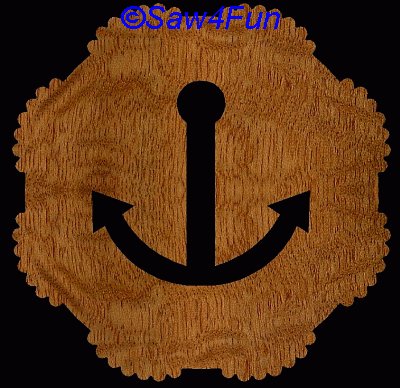 Anchor Coaster Scroll Saw Pattern