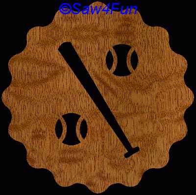 Baseball Coaster Scroll Saw Pattern