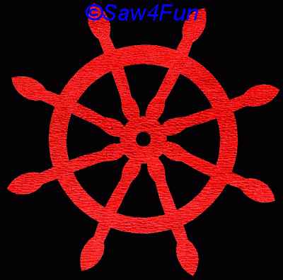 Ship Wheel #15 Coaster Scroll Saw Pattern