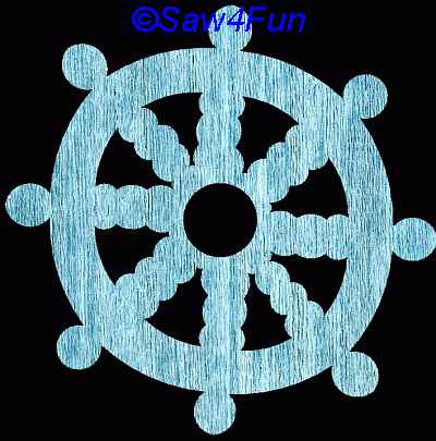 Ship Wheel #16 Coaster Scroll Saw Pattern