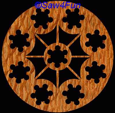 Geometric #15b Coaster Scroll Saw Pattern