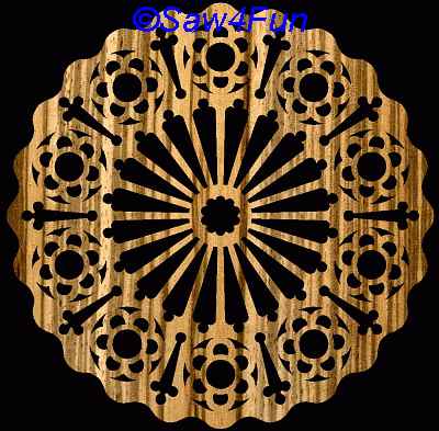 Geometric #19d Coaster Scroll Saw Pattern