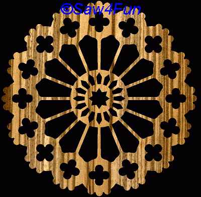 Geometric #18 Coaster Scroll Saw Pattern