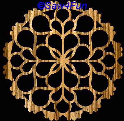 Geometric #38d Coaster Scroll Saw Pattern