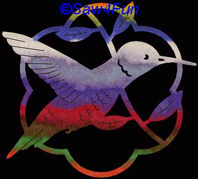 Hummingbird #5 Coaster Scroll Saw Pattern