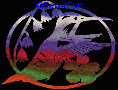 Hummingbird #8 Coaster Scroll Saw Pattern