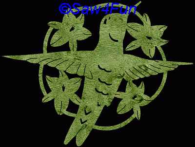 Hummingbird #15 Coaster Scroll Saw Pattern