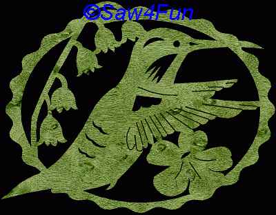 Hummingbird #8Coaster Scroll Saw Pattern