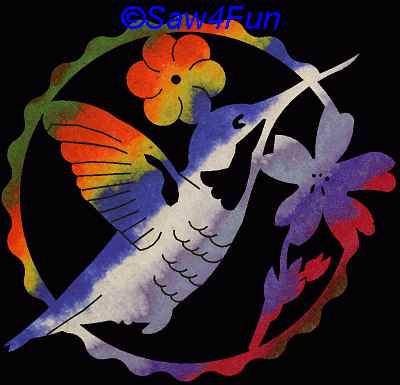 Hummingbird #28 Coaster Scroll Saw Pattern