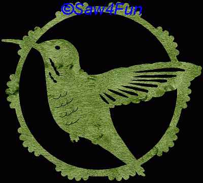 Hummingbird #2 Coaster Scroll Saw Pattern