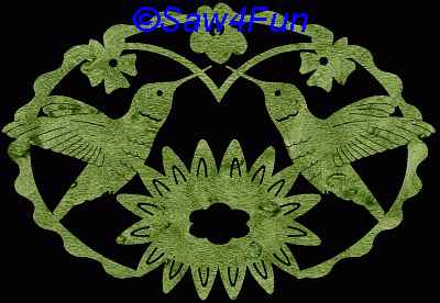 Hummingbird #1 Trivet Scroll Saw Pattern