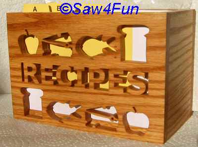 Recipe Holder Scroll Saw Pattern