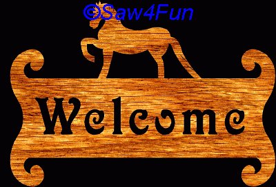 Horse Welcome Sign Scroll Saw Pattern