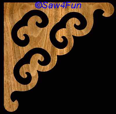 Shelf Bracket #1 Scroll Saw Pattern