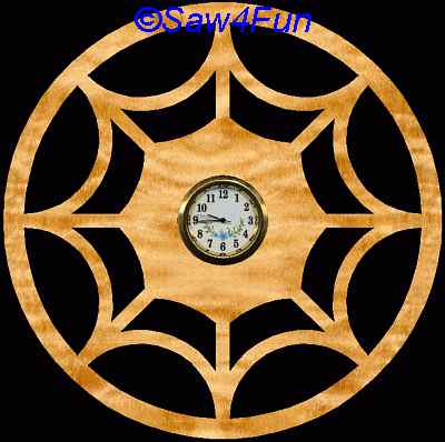 Spider Web Clock Scroll Saw Pattern