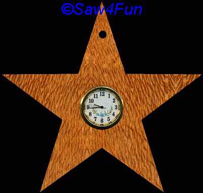 Star Clock Scroll Saw Pattern