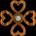 Four Heart Clock Scroll Saw Pattern