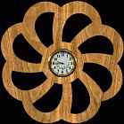 Flower #20 Clock Scroll Saw Pattern