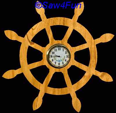 Ship Wheel Clock Scroll Saw Pattern