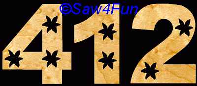 Flower #17 House Number Scroll Saw Pattern