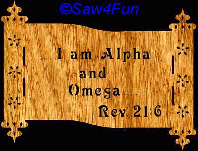 Revelation 21:6 Bible Plaque Scroll Saw Pattern