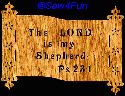 Psalm 23:1 Bible Plaque Scroll Saw Pattern